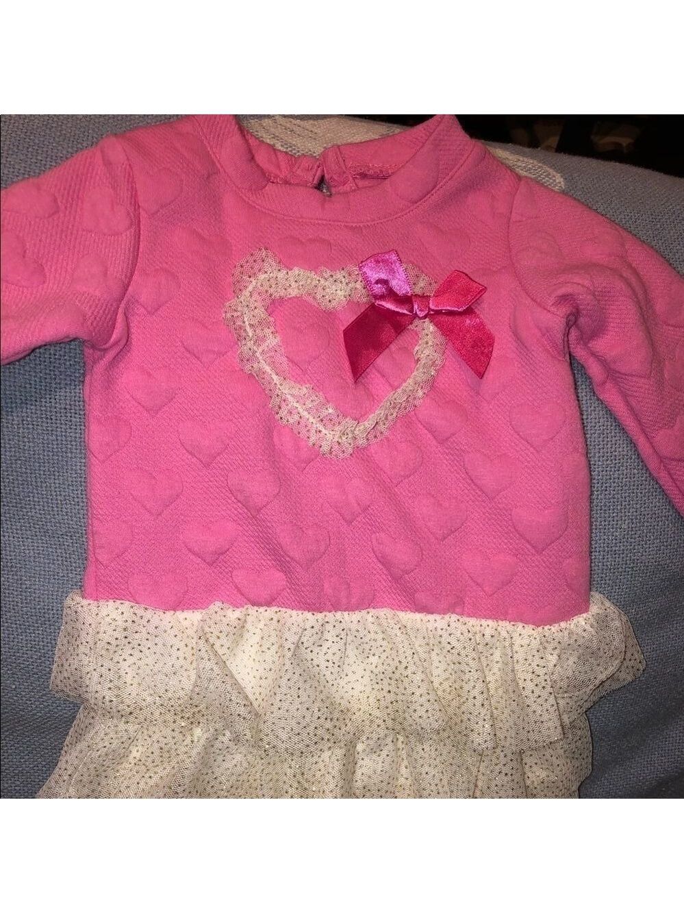 NWOT girls 12M cutie pie heart tulle glitter dress